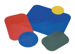 DYCEM Non Slip Pad, Round 14 cm Diameter, Silver, Precut Adhering Pad, Grip Assistance, Non-Toxic, Prevents Objects From Sliding or Rolling, Ideal for Cups, Plates, and Eating Utensils
