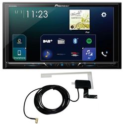 Pioneer SPH-DA230DABAN Inclui antena Dab, recetor multimédia 2DIN de 6,8" com Apple CarPlay, Android Auto, Dab e Bluetooth, preto