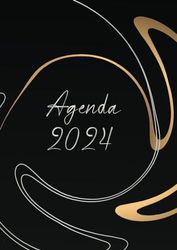 Agenda 2024: Planner giornaliero 1 pagina al giorno con orario, 365 giorni da gennaio a dicembre 2024, formato A4