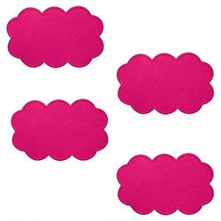 MSV 2108291 Nuages Autocollant Antidérapant Fuchsia 4 Pièces