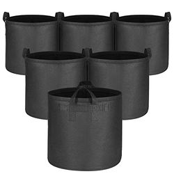 Samhe 6-pack 30 gallon odlingsväskor, 300 g förtjockade icke-vävda tygkrukor med förstärkta handtag för inomhus utomhus
