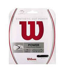 Wilson WRZ945200 Corda da Tennis Synthetic Gut Power, 12.2 m, Unisex, Nero, 1.30 mm