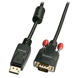 LINDY Adaptador DisplayPort para VGA 41942 2 m preto