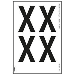 V Safety One Letter Sheet - x - 54 mm Character Height - 300 x 200 mm - Self Adhesive Vinyl