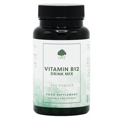Vitamin B12 Drink Powder - 50 Servings - Highly Absorbable Sublingual - 50g Vegan Powder - G&G Vitamins