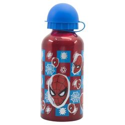 ALMACENESADAN Aluminium Bottle Children's Licenses with Fun Decorations; Capacity 400ml; BPA Free, Licensed (Spiderman)