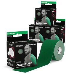 Kintex - Cinta Kinesiologica | Set de 4 Cinta Kinesiotape Resistente al Agua y a la Piel, 5cmx5m, Cinta para Deporte, Cintas Elásticas Fisioterapia | Venda Elástica Adhesiva | Vendas Elásticas