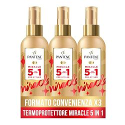 Pantene Pro-V Miracle 5-In-1 Pre-Styler, Spray per Capelli senza Risciacquo, Termoprotettore, per Capelli Flessibili e Modellabili in Qualsiasi Stile, 3 x 200 ml