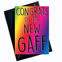 Funny New Home Card Congrats On The New Gaff New Home Card Funny Housewarming Card Gift First House Card New Home Card for Friend PC519