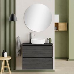 Baikal Mueble de Baño Deva. Mueble Suspendido en Pared Incluye Lavabo cerámico. Disponible en Fondo 39cm y 46cm. Mueble MONTADO.