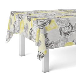 Martina Home MHCIR220AMA Waterproof and Stain Resistant Oilcloth Tablecloth, Lemon Tree, 220X140 CM