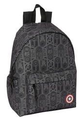 Safta AVENGERS VENDETTA – Laptop Backpack 14.1", Ideal for Young People of Different Ages, Comfortable and Versatile, Quality and Resistance, 31 x 13 x 43 cm, Black/White, M, Casual