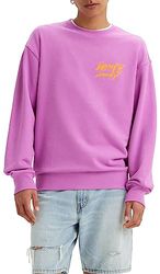 Levi's Heren Relaxd Graphic Crew Sweater, Poster Logo Iris Orchid, XS