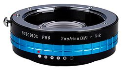 Fotodiox Pro, adattatore per obiettivi Yashica 230 AF (YAF, Y230AF) per Nikon SLR/DSLR con aperture e manopola e elementi in vetro per la correzione di messa a fuoco, compatibile con Nikon D7100, D7000, D5200, D5100, D3100, D300, D300S, D200, D60, D800, D800E, D4, D3, D2, D1