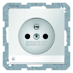 BERKER Stopcontact Q.1/Q.3 poolwit, fluweel 6765106089