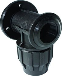 S&M 725951 Codo Grifo con Refuerzo Acero Inoxidable para tubería 32 mm-1”, Negro, 7.5x12.5x7.5 cm