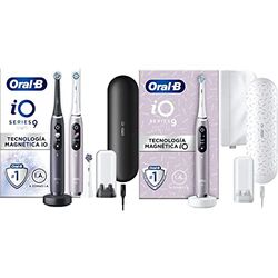 Oral-B iO9 Cepillos de Dientes Eléctrico (Pack de 2) con Mangos Recargables,Rosa y Negro & iO9 Cepillo de Dientes Eléctrico con Mango Recargable - Cuarzo Rosa, Edición Especial