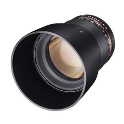 Samyang F111203102 - Alvo fotográfico DSLR para Nikon F Ae (distância focal fixa 85 mm, abertura f/1,4-22 AS IF UMC, diâmetro do filtro: 72 mm), preto
