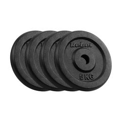 Rebelle Fonte Poids Set 4x5kg Trou 31mm Assiette Classique RBA-2128