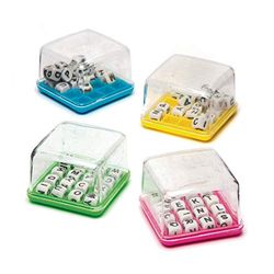 Baker Ross- Minijuegos de Palabras (Pack de 4) -Bolsas Sorpresa y piñatas de Fiestas Infantiles