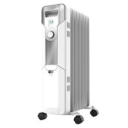 Cecotec elektrische olieradiator 360º Ready Warm 5600 Space White. 7 modules, laag verbruik, 1500 W, 3 vermogensniveaus, bescherming tegen oververhitting en kantelbeveiliging, wielen, tot 15 m2