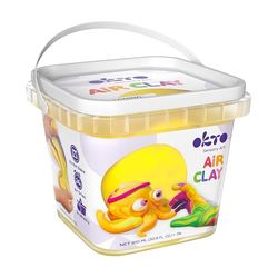 Okto - 900ml Argilla gialla Air Dry per scolpire - Kit di argilla da modellare colorata - Argilla ideale per bambini - Argilla magica per progetti creativi e sculture