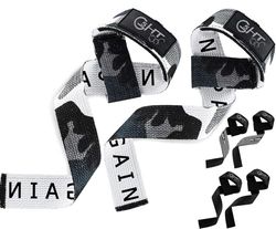 G5 HT SPORT Straps (Imbottiti) Allenamento Bodybuilding Uomo Donna Cinghie Sollevamento Pesi per Powerlifting Deadlift Weightlifting (Camo)