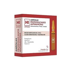 HI Antiage - Fiale Proteoglicane Antimacchia Triplo Effetto Flash - Siero Viso con Proteoglicani Vitamina C E Vitamina A Antimacchia, Antietà E Idratanti, 5 Unità