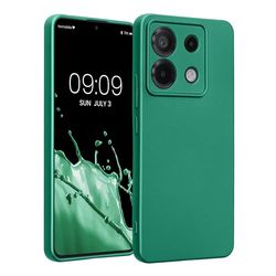 kwmobile metallic telefoonhoesje van TPU - Compatibel met Xiaomi Redmi Note 13 Pro 5G / Poco X6 5G - Flexible case voor smartphone - In metallic donkergroen