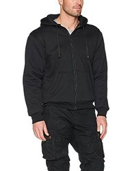 Bikers Gear Australië Nieuwe volledig Kevlar gevoerd zwarte Crossfire beschermende motorfiets Fleece Hoodie met verwisselbare CE1621-1 Armor 2XL = 122 - 127 cm