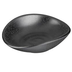 APS 83728 schaal -ZEN- 13 x 11 cm, H: 3,5 cm, melamine, zwart, steen-look 0,1 liter