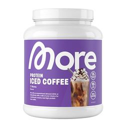 MORE Protein Iced Coffee, S'Mores, 500 g, 1.1 lbs, 20 Servings - Protein Powder with Instant Coffee - Made in Germany