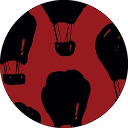 Bonateks, Round Digital Printed Mouse Pad, Non-Slip Base, for Office and Home, Diameter:22cm