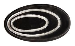 Caravan Silver Oval Automatic Hand Painted Barrette