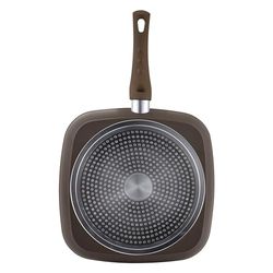 San Ignacio Poêle grill 28 x 28 x 4,5 cm en aluminium forgé, induction, natur