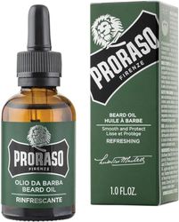 Proraso Olio Barba Rinfrescante, 30ml, Olio da barba uomo nutriente dalla profumazione fresca e balsamico, Ideale per barba lunga, Made in Italy