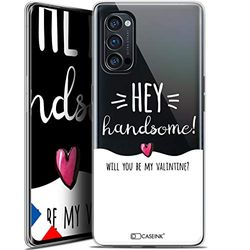 Caseink Custodia per Oppo Reno 4 Pro 5G (6.5), in gel con motivo HD stampato in Francia, collezione Love San Valentino, design Hey Handsome, morbida e ultra sottile