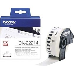 Brother DK22214 Etichette originali a lunghezza continua, carta bianca, Dimensione 12 mm, lunghezza 30.48 m