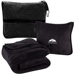 BlueHills Travel Pillow Blanket Compact Large T008