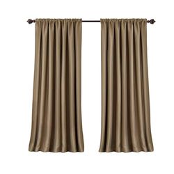 Elrene Home Fashions All Seasons Energy Efficient Room Darkening Rod Pocket Window Panel, 52" x 84" (1), Gold
