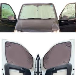 Stores Thermiques Compatible avec Renault Trafic (2014-Date)(Ensemble Complet empattement Court + hayon) Couleur de la Doublure Brun, Réversible