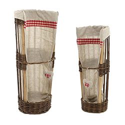 Vacchetti 9200130000 Cesta, Vimini, Rosso, Piccolo, 2 unità