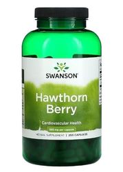 Swanson Baya de Espino 565mg - Suplemento Natural de Alta Potencia para Salud Cardiovascular y Mejora de la Circulación Sanguínea - 250 Cápsulas