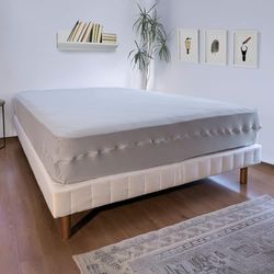 Bleu Câlin Rénove Elastic Mattress, Expandable Mattress Protector, Full Cover with Zip, Mattress Protector for 2 People, 140 x 190 cm
