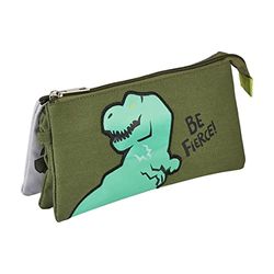 CERDÁ LIFE'S LITTLE MOMENTS - Estuche Escolar 3 Compartimentos Unisex de Jurassic Park | Podrá Llevar Todo el Material Escolar Necesario para Primaria - Licencia Oficial Universal Studios