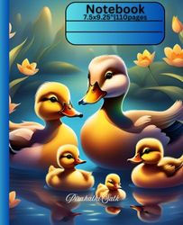 notebook: duck family journal notebook 110 pages|7.5x9.25"
