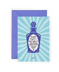 UO" Elixir Magical Greeting Cards, Blue, No
