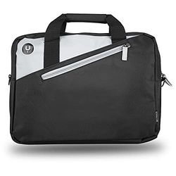 NGS GINGER BLACK14 - Suitcase for Laptop Computer up to 14'', Notebook Carry Bag with Compartments and External Pocket, Black and Anthracite Color