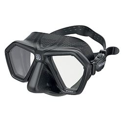SEAC Eagle, Maschera Compatta a Volume Ridotto per Apnea e Pesca Subacquea, Nero