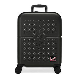 Pepe Jeans Laila cabinetrolley, zwart, 40 x 55 x 20 cm, stijve ABS-sluiting, geïntegreerd, TSA-sluiting, 37 l, 2,74 kg, 4 wielen, uittrekbaar, handbagage